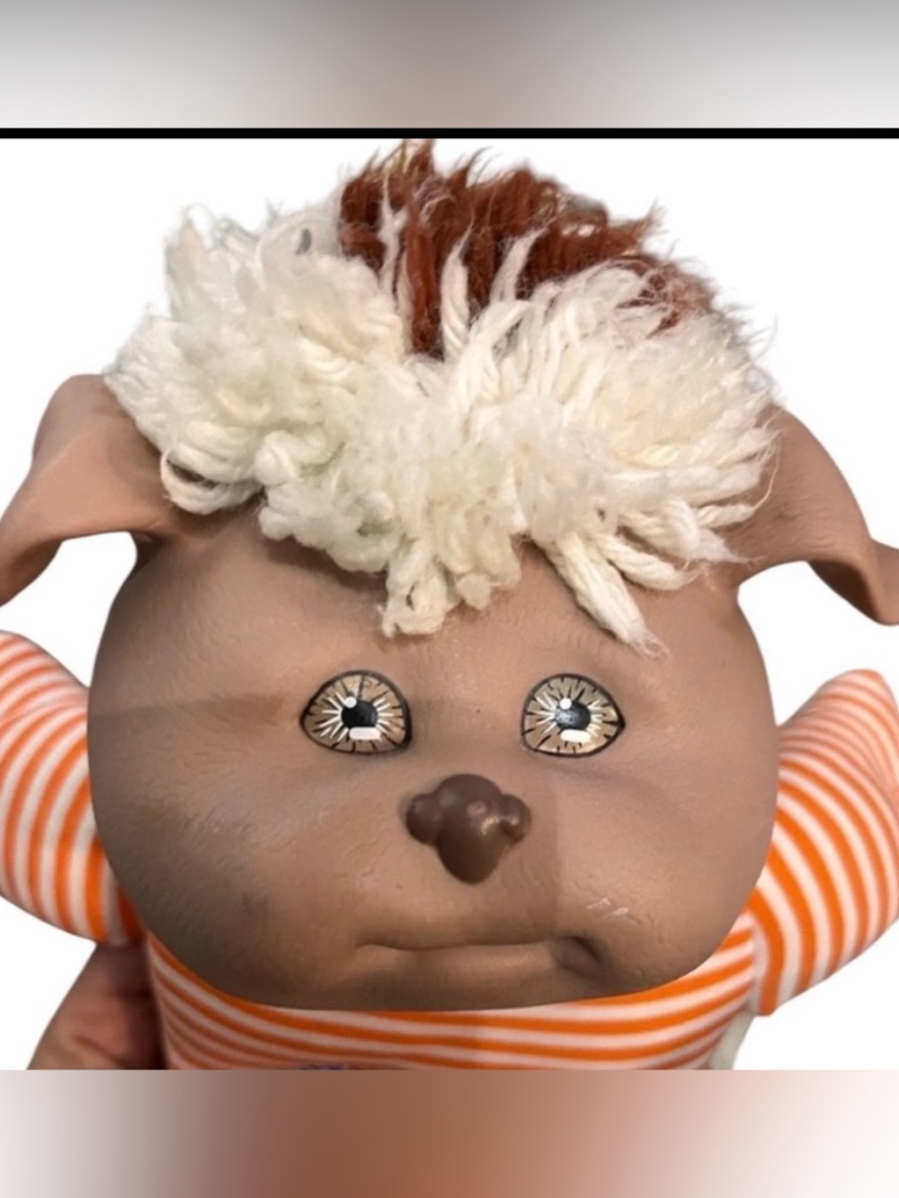 Vtg Cabbage Patch Kids Koosas Plush Toy Orange Striped Rare 1980